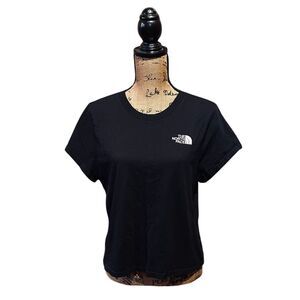 The North Face Black Embroidered T-shirt Womens Size XL